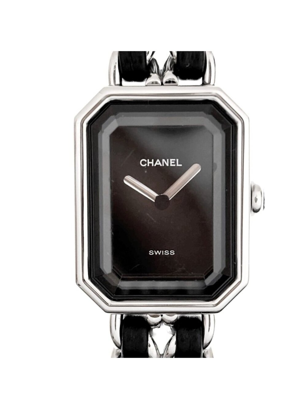 Chanel Premiere M Watch Stainless Steel Black Dial Quartz